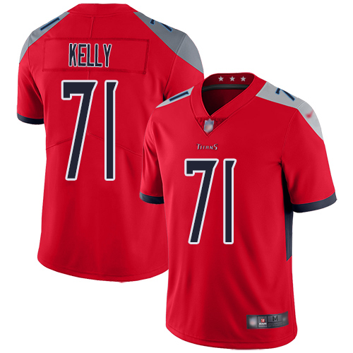 Tennessee Titans Limited Red Men Dennis Kelly Jersey NFL Football #71 Inverted Legend